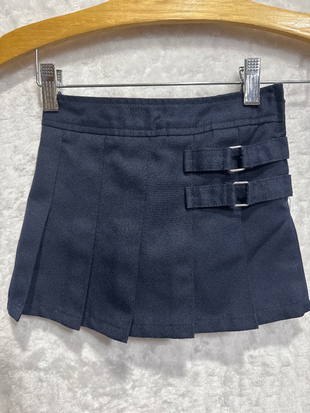 French Toast dark navy blue pleated uniform skort skirt Size 3T